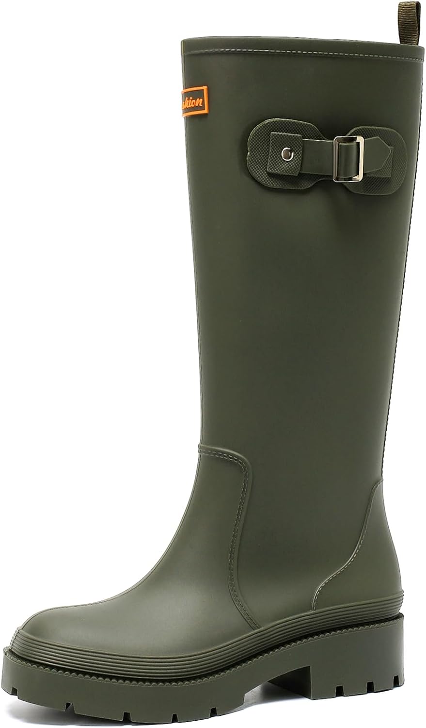 Women's Rain Boots Knee High Rubber Boots Waterproof Anti-Slip Tall wide calf Garden Boots Insulated Work Water Shoes Fishing Outdoor