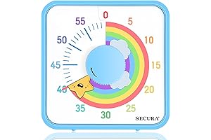 Secura Visual Timer, 7.5 inch Large Magnetic Rainbow Countdown Timer