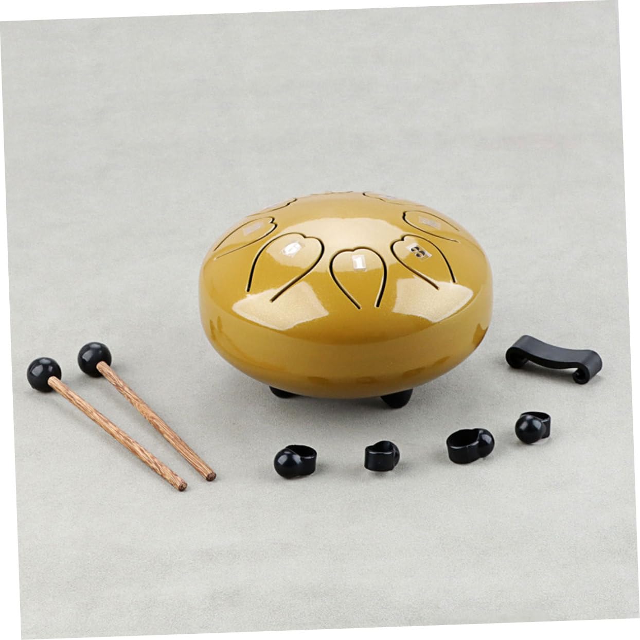 Lengüeta Metálico Grande Instrumento Percusión Portátil para Yoga Educación y Presentes Sonido y Duradero Incluye Mallets para Adultos