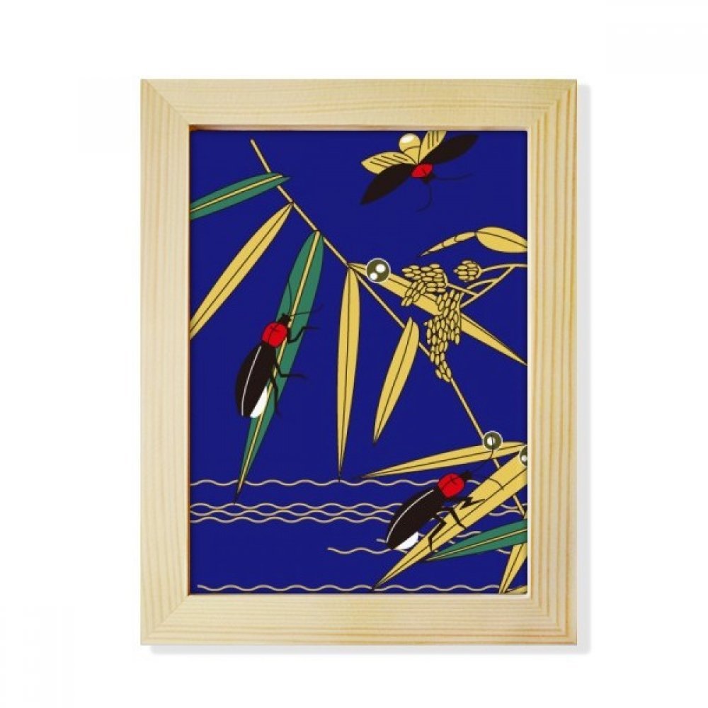 Pintura japonesa en marco de madera DIYthinker, regalo ideal de sobremesa