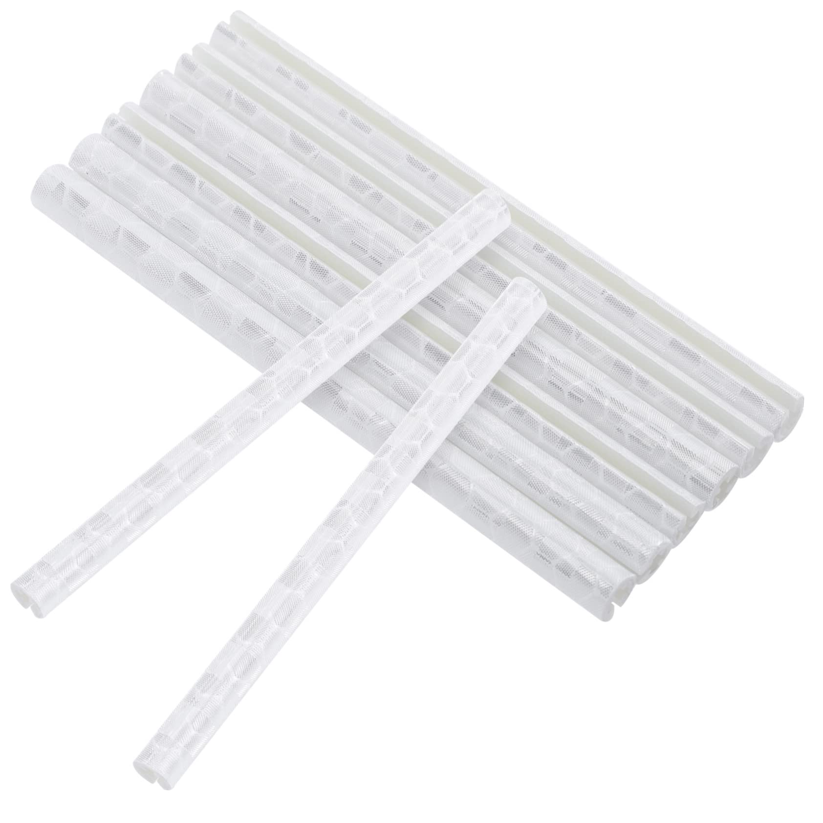 OSOLADY 2 Bicycle Reflective Strip Bike Liners Stand Wheel Lights Reflectors Seat Cycling Road Bag Front Pannier Rack Reflective Bands Bicycle Reflector Bicycle Reflection Plastic Silver