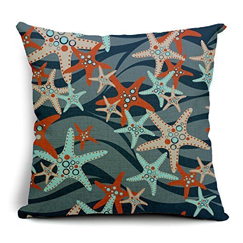 JSaleStore Starfish Tortoise Octopus Decorative Throw Pillow Covers 18 x 18 Inch