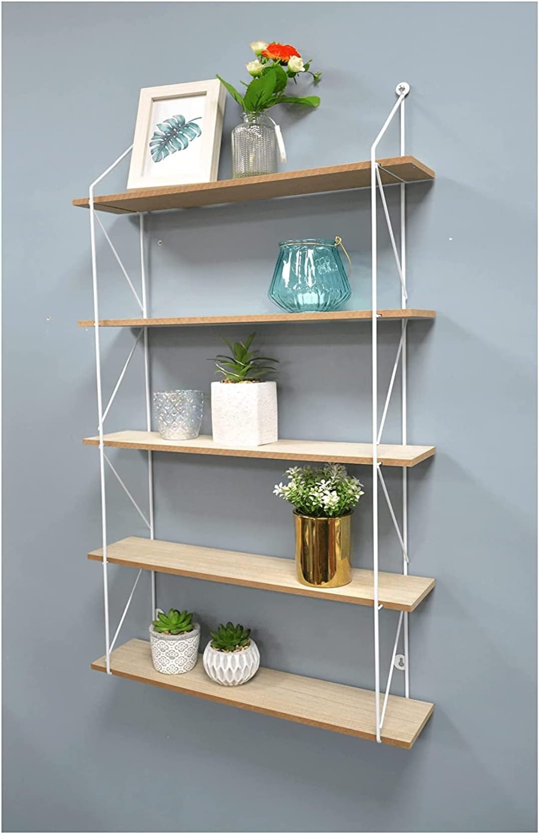 YORKSHIRE HOMEWARE 5 Tier Floating Shelf Wall Shelves for Bedroom