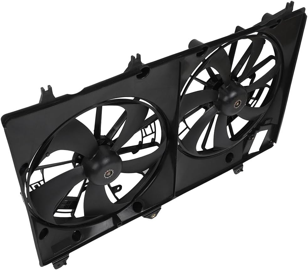 Engine Radiator Cooling Fan Assembly Fit 2008-2013 for Toyota Highlander, Radiator Condenser Fan Assembly Driver Passenger Side/LH RH 622010 621-174