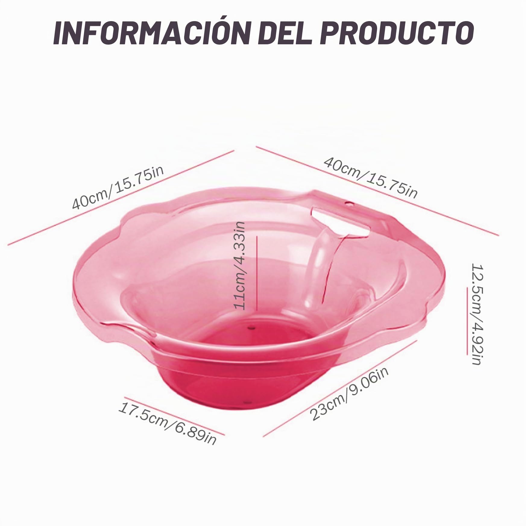 Baño Sitz para el inodoro, 2 piezas de bañera Sitz con más descaro, lavabo del asiento para el inodoro estilo 2, inodoros de inodoro, baño de sits para hemorroides, baños de sits con agujeros de dren