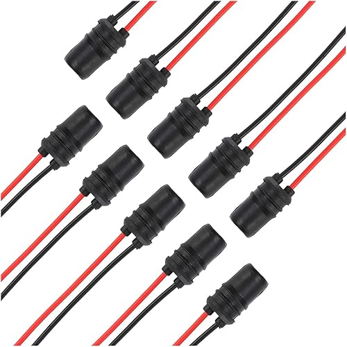 BESULEN 10 bombillas LED T10 para automóvil, conector precableado, adaptador de enchufe para luces LED, luces empotradas, compatible con bombillas