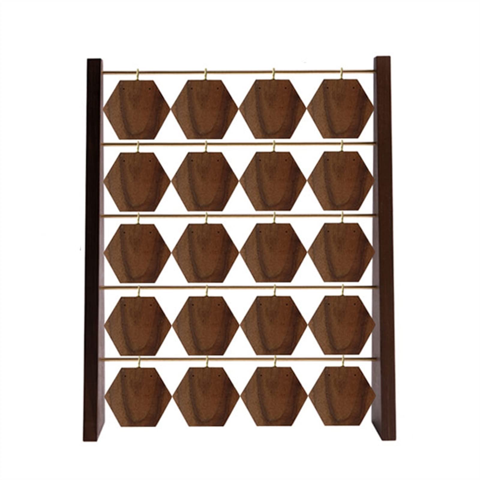 J9V4G6S3B5 Jewellery Storage Earring Organizer Wooden Jewelry Display Rack 18/40 Holes Holder Tower for, Store Retail Photography Props, Oak Color(Large)