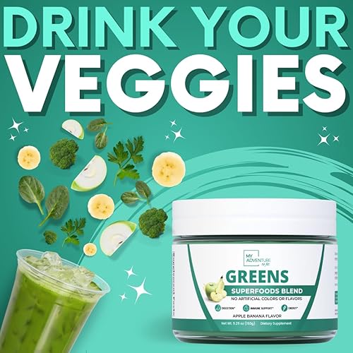 Miniatura 7 de Polvo de superalimento verde para la digestión y la salud intestinal, polvo de mezcla de superalimentos aptos para dieta cetogénica para apoyo