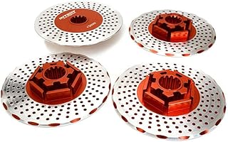 Integy RC Model C27177RED Realistic Alloy Brake Disc Set for Traxxas X-Maxx 4X4