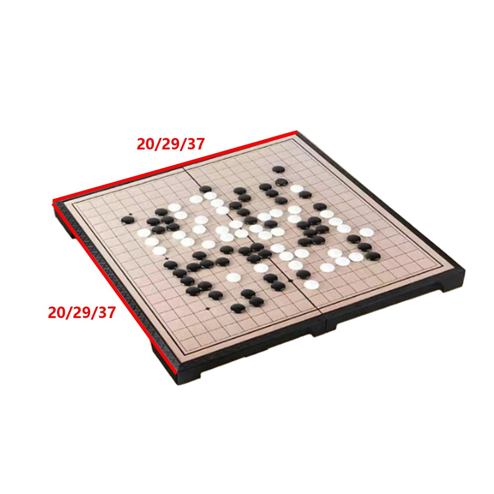 Grand Jeu de Go magnétique avec Pierres convexes Simples, Plateau de Voyage Pliable et Portable(Go,d)