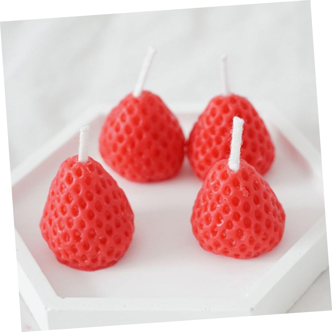 SUPVOX Set da 9 Candele Candele Profumate alla Fragola Design Realistico Piccole per Matrimoni e Feste Decorazioni per Casa e Bomboniere Festose