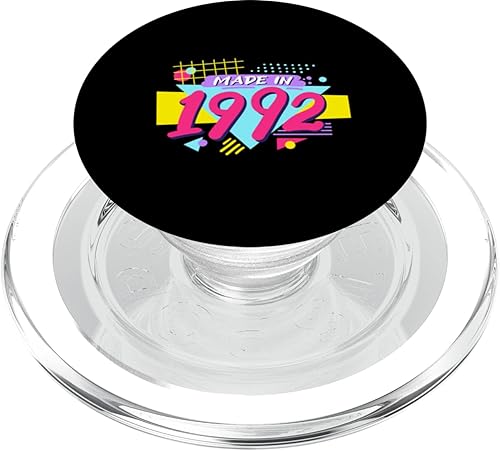 Made in 1992 90s Nostalgia Retro Vintage 1990s 32nd Birthday PopSockets MagSafe PopGrip for iPhone