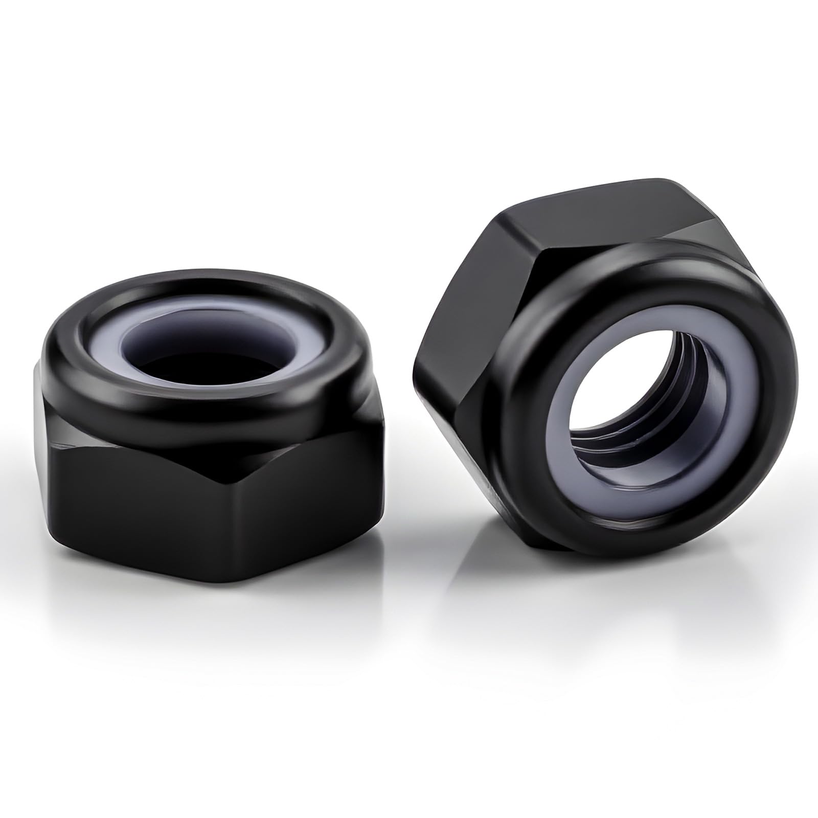 msymsyu Nylock Nuts M4 Hex Nuts 60 Pcs Carbon Steel M4 Self-Locking Nut Anti-Loosening Nut Suitable for Various Industries Such as Electrical Automotive Manufacturing and Furniture Assembly