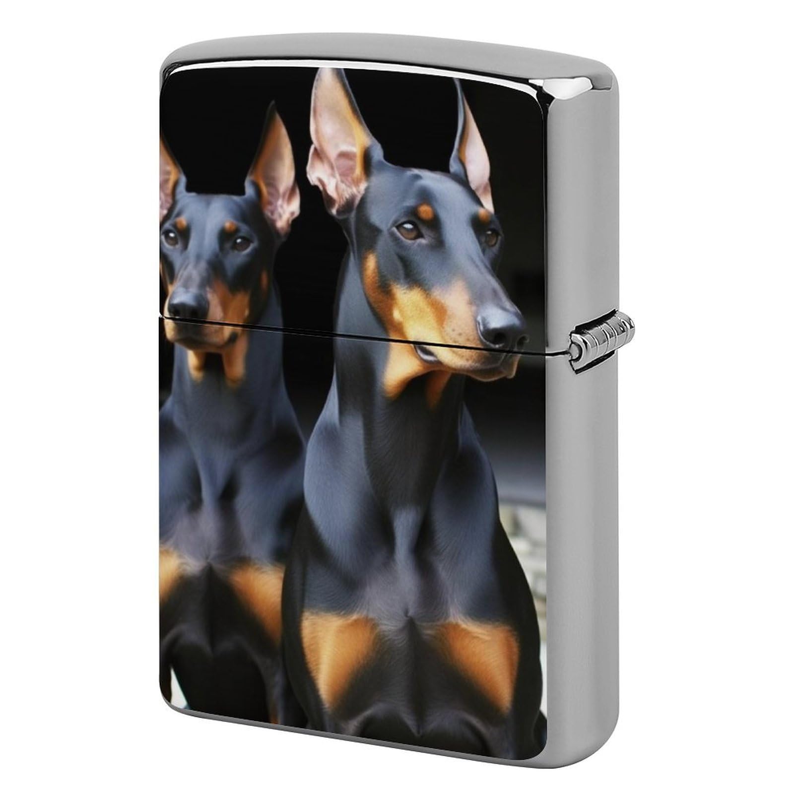 Doberman Lighter Case for Men, Personalized Lighter Cover for Valentine's Day Gifts, Flip-Top Lighters Shell for Outdoor, Portable Lighters Protective Sleeve