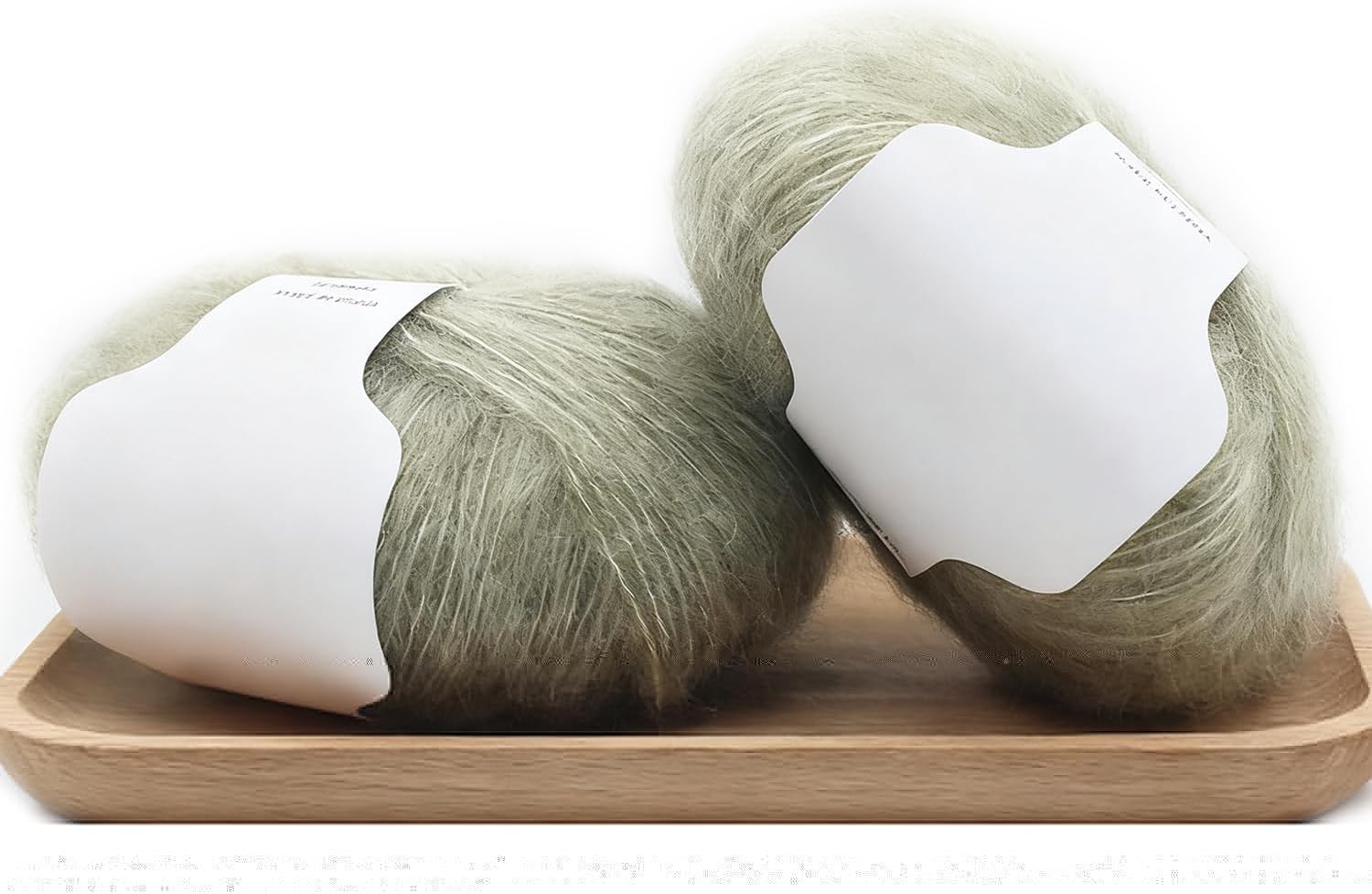 1 Roll Mohair Yarn 25g Angora Small Long Wool Yarn for Weaving Scarves, Shawls, Sweaters, Hats, Shoes and Crafts (Grey Green)