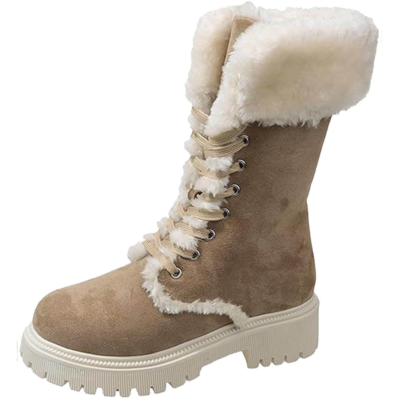 Bottes Femme Hiver Doublure Chaude Imperméables Bottines Confortables Antidérapante Mollet Large Chaussures Chaudes Résistant À L’humidité Fermeture Éclair Bottes Pour Déplacements Au Travail
