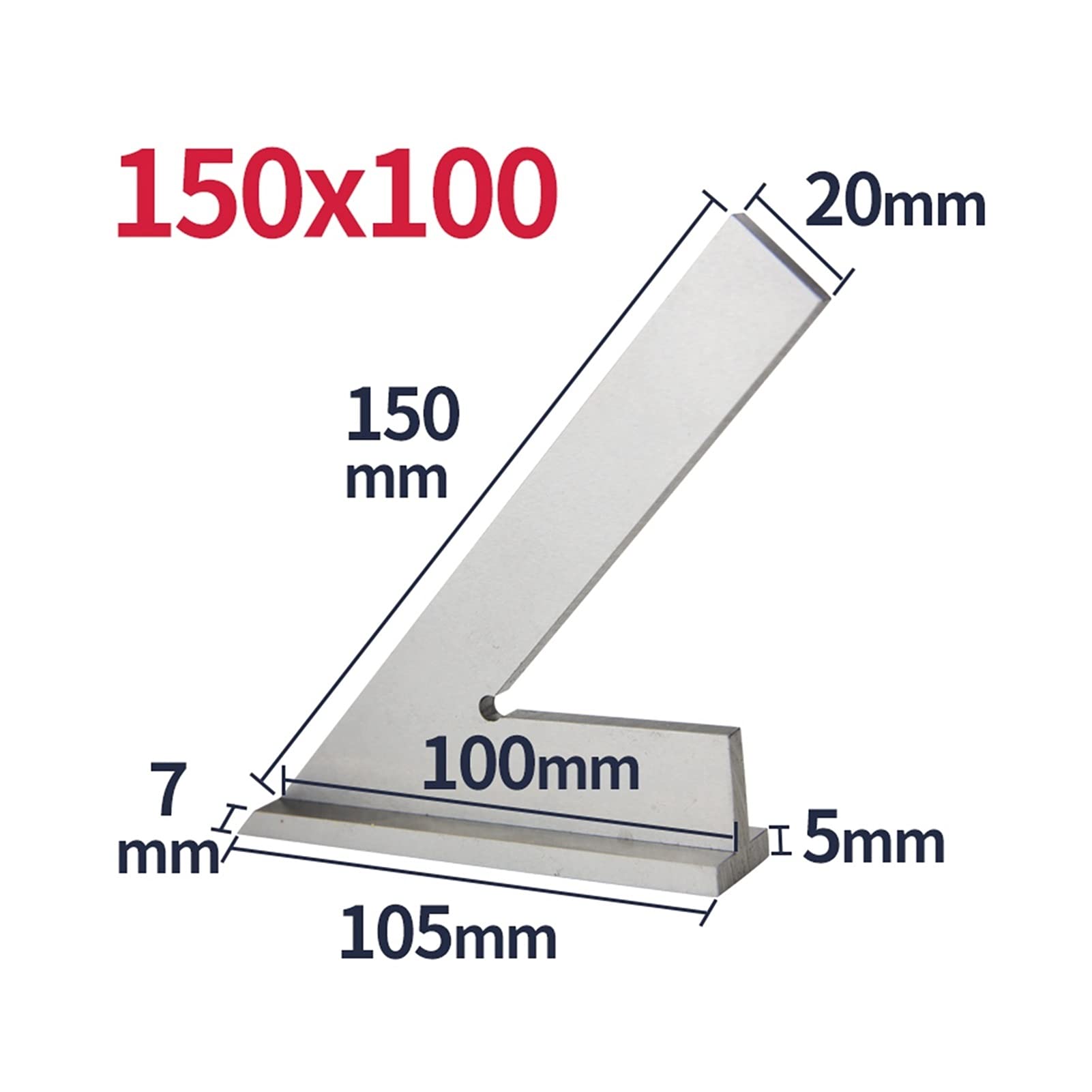 Strumento di misurazione 150x100mm Largo 45 Gradi Bordo Piatto Quadrato Misurazione Multi Angolo Try Square Base Set Square Righello Squadra Strumenti Squads Machinist