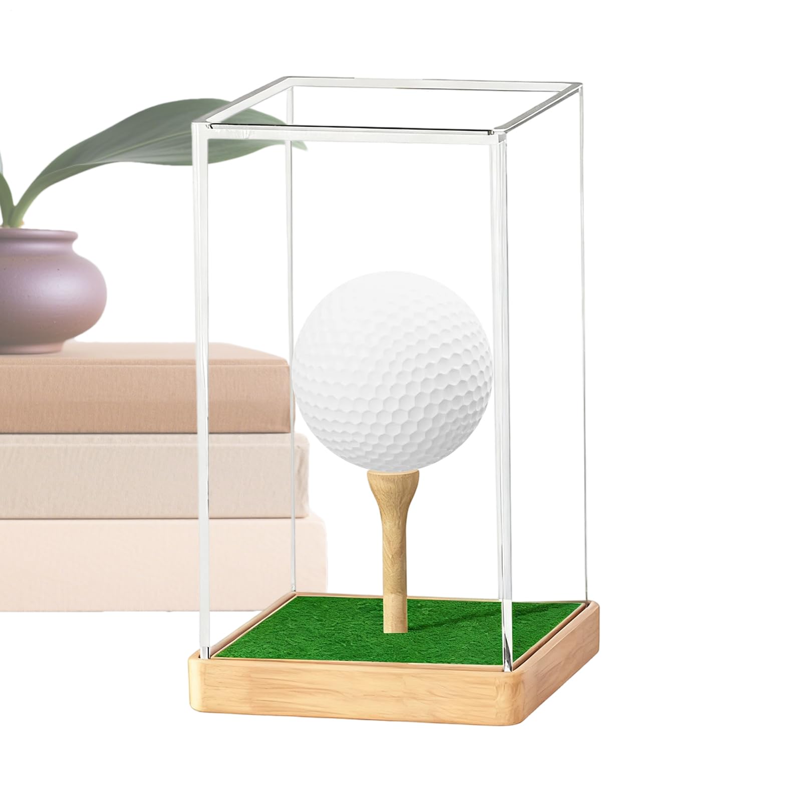 Golf Ball Holder Display Acrylic Clear Dust Proof Protection