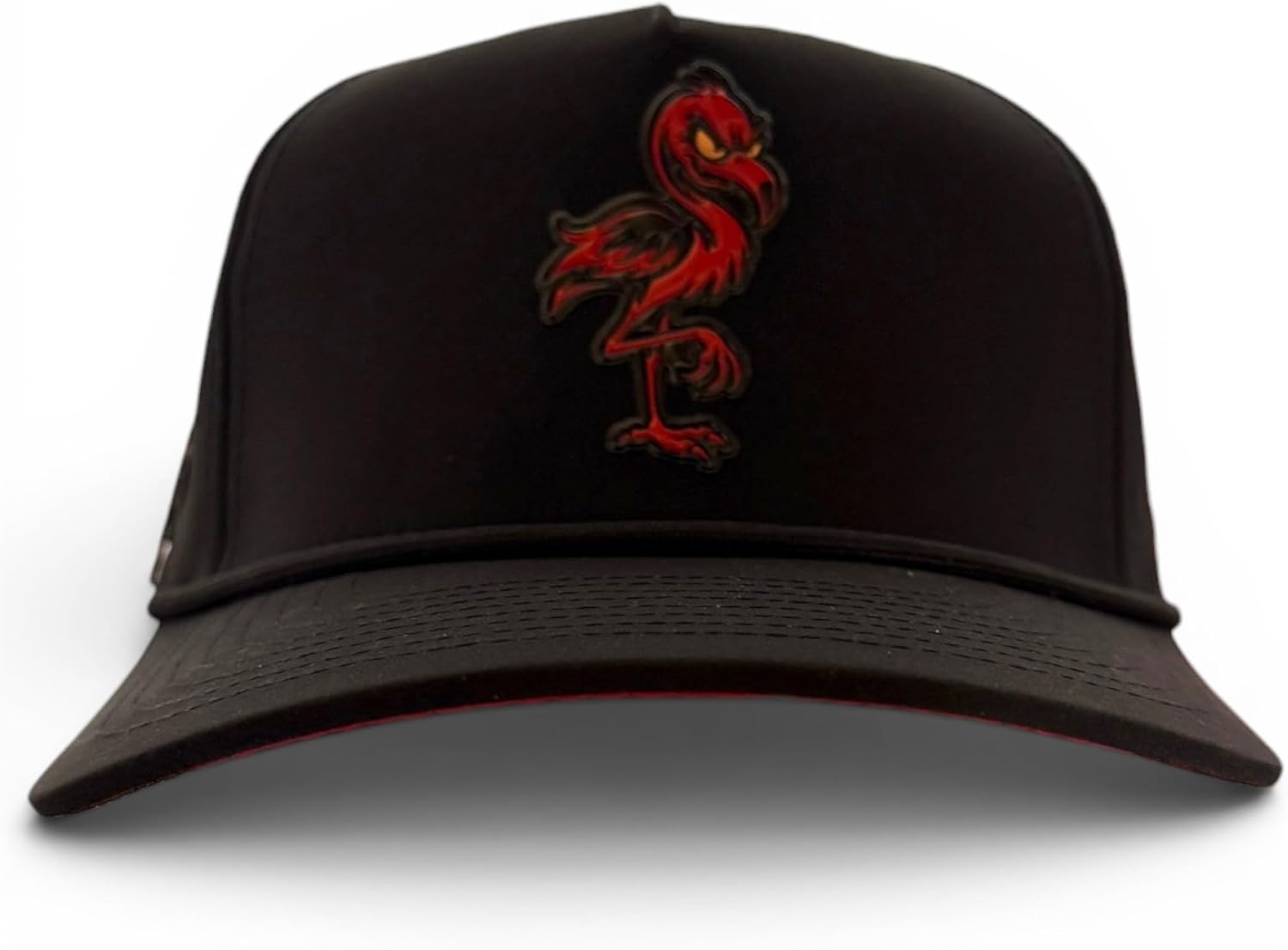 Logie Joe's - Jogie Loe's Flamingo Golf Hat | Snapback Cap | Built-in Magnetic Ball Marker Holder + Marker Included | Adjustable Flamingo Black image 2