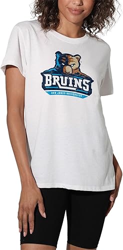 Colección oficial de camisetas sueltas con logotipo primario para mujer, color blanco