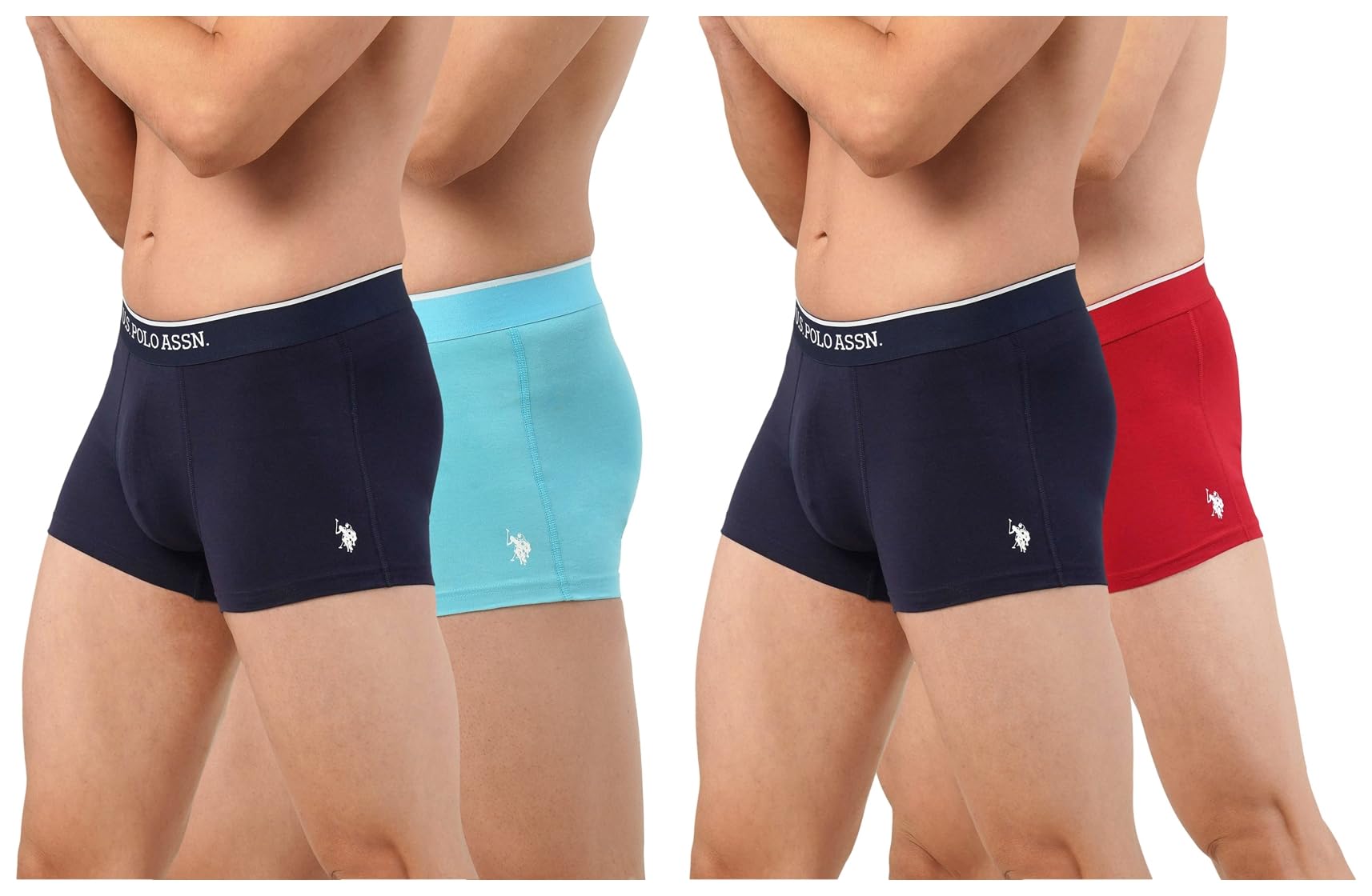 u.s. polo assn. Men's Cotton Stretch Antibacterial ET004 Trunks (Pack of 4)-picture-33