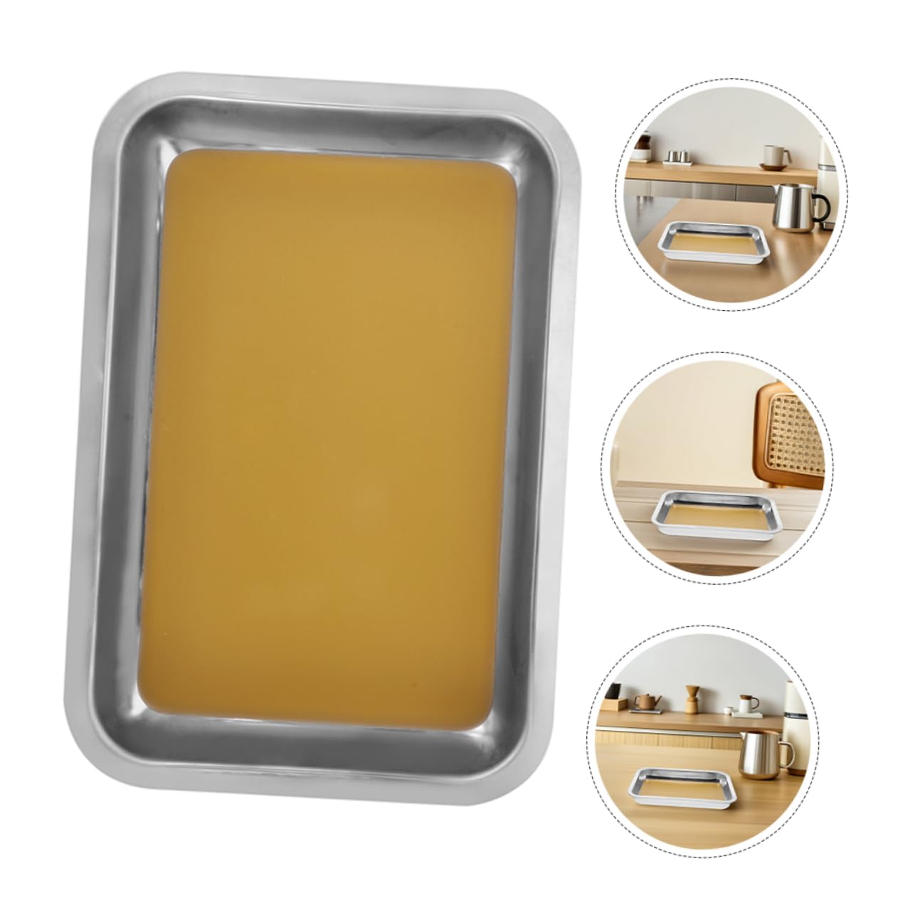 Vassoio di Dissezione A4 in Acciaio Inox, Set 2 Pezzi | Argento, Superficie Antiscivolo, Facile Pulizia, per Laboratori di Biologia e Scuola