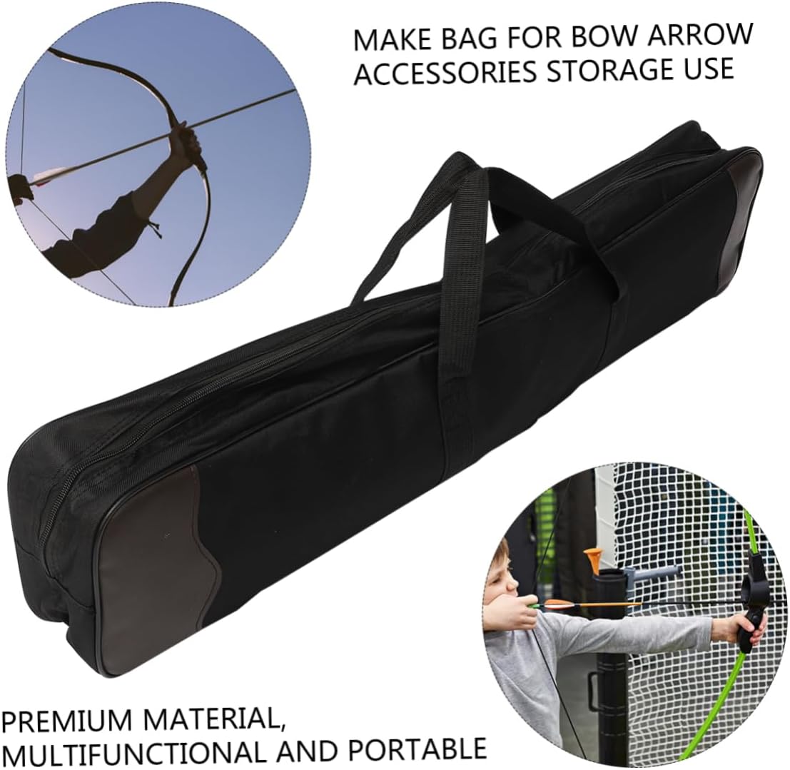 Healifty Portable Split Storage Bag for Compound and Recurve Bows Heavy Duty Carry Case with Double Zipper and Shoulder Strap for Outdoor Hunting and Shooting