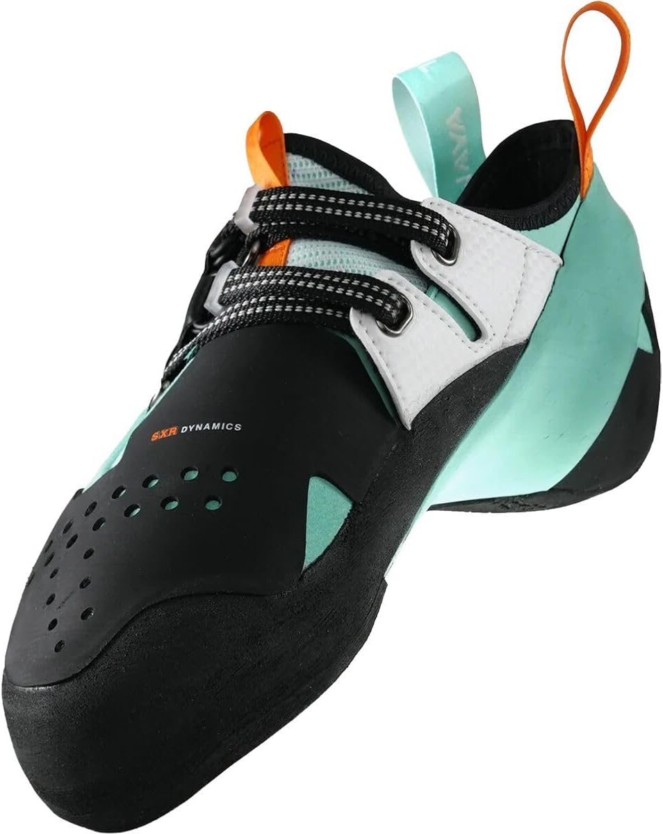 Tenaya Aruma Rock Climbing Shoes, Unisex, Black and Mint Green (US Footwear Size System, Adult, Men, Numeric, Medium, 10.5)