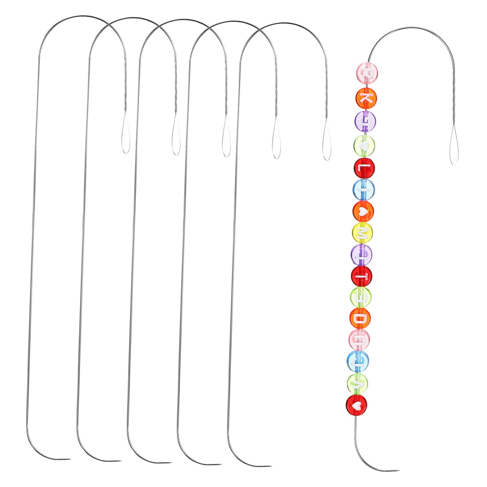 ULDIGI 6 Pack Jewelry Making Bead Spinners Bead Needles for Beading Sets Projects