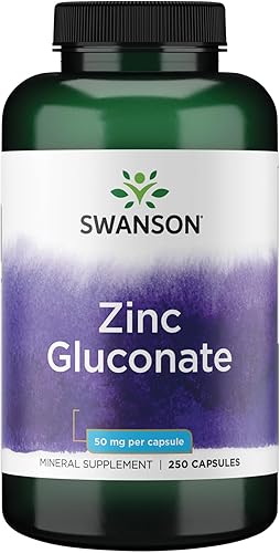 Swanson Gluconato de zinc – Suplemento mineral que promueve la salud de la próstata, la salud de la visión y el apoyo inmunológico – Forma de