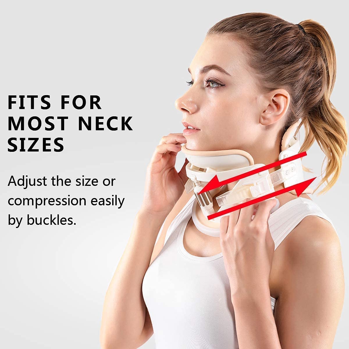 Collarín ortopédico Dispositivo de tracción Cervical para el Cuello|Soporte Ajustable para el Cuello|Alivia el Dolor de Cuello y la presión de la Columna