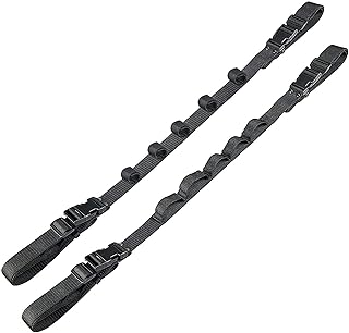 Adjustable Fishing Rod Racks – Easy Carrier Black Vehicle Fishing Pole Storage Rod Holder with 2 Straps for Car Vans SUV T...