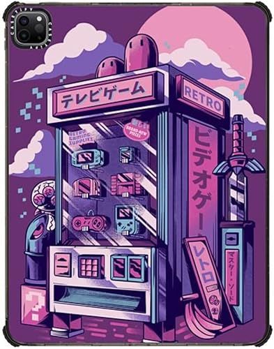 Vista 86 de CASETiFY Funda Impact para iPad Pro de 11" (3ª/4ª generación), diseño Groovy, color negro transparente