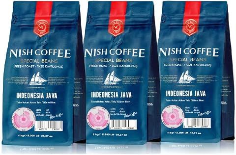 Nish Filtre Kahve Endonezya Java 1 Kg 3'lü Set (3x1 Kg) - Öğütülmüş