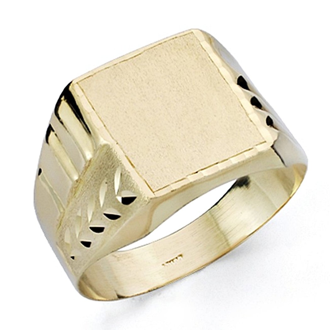 Inmaculada Romero IR Sello oro 18k caballero tallado hueco asimétrico