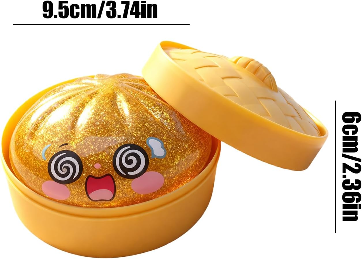 Glitter Dumpling Squishy, Mystery1 Dumpling Squishy Box Original1, Anxiety1 Relief Fidget, Soft Squeeze Dough