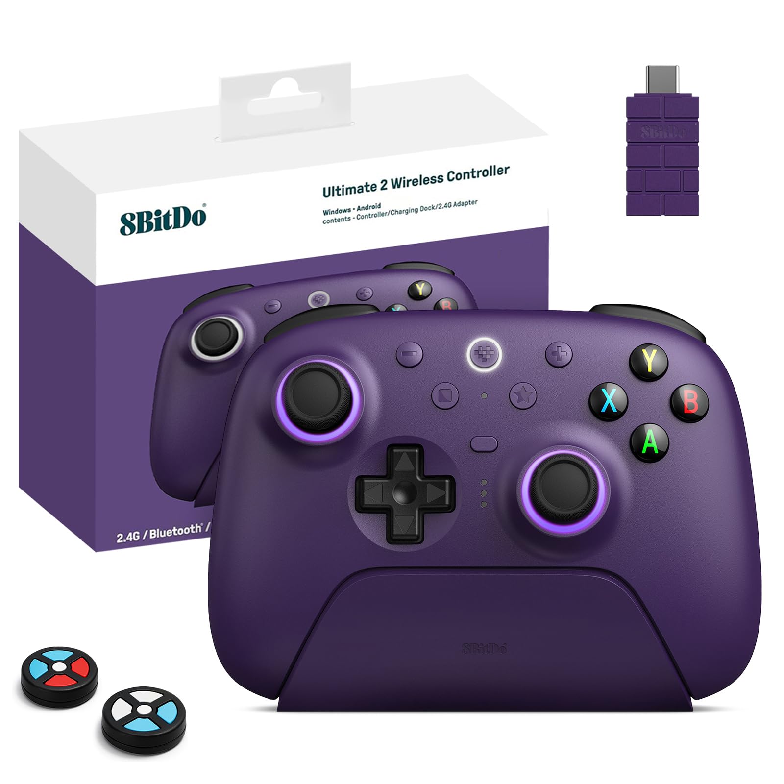 Photo 1 of 8Bitdo Ultimate 2 Wireless 2.4G Controller - Purple