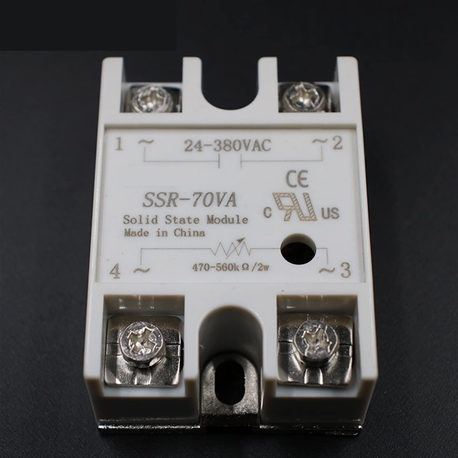 1Pcs Modulo Relè A Stato Solido SSR-70VA 70A 500K Ohm A 24-380V AC SSR 70VA Regolatore di Resistenza