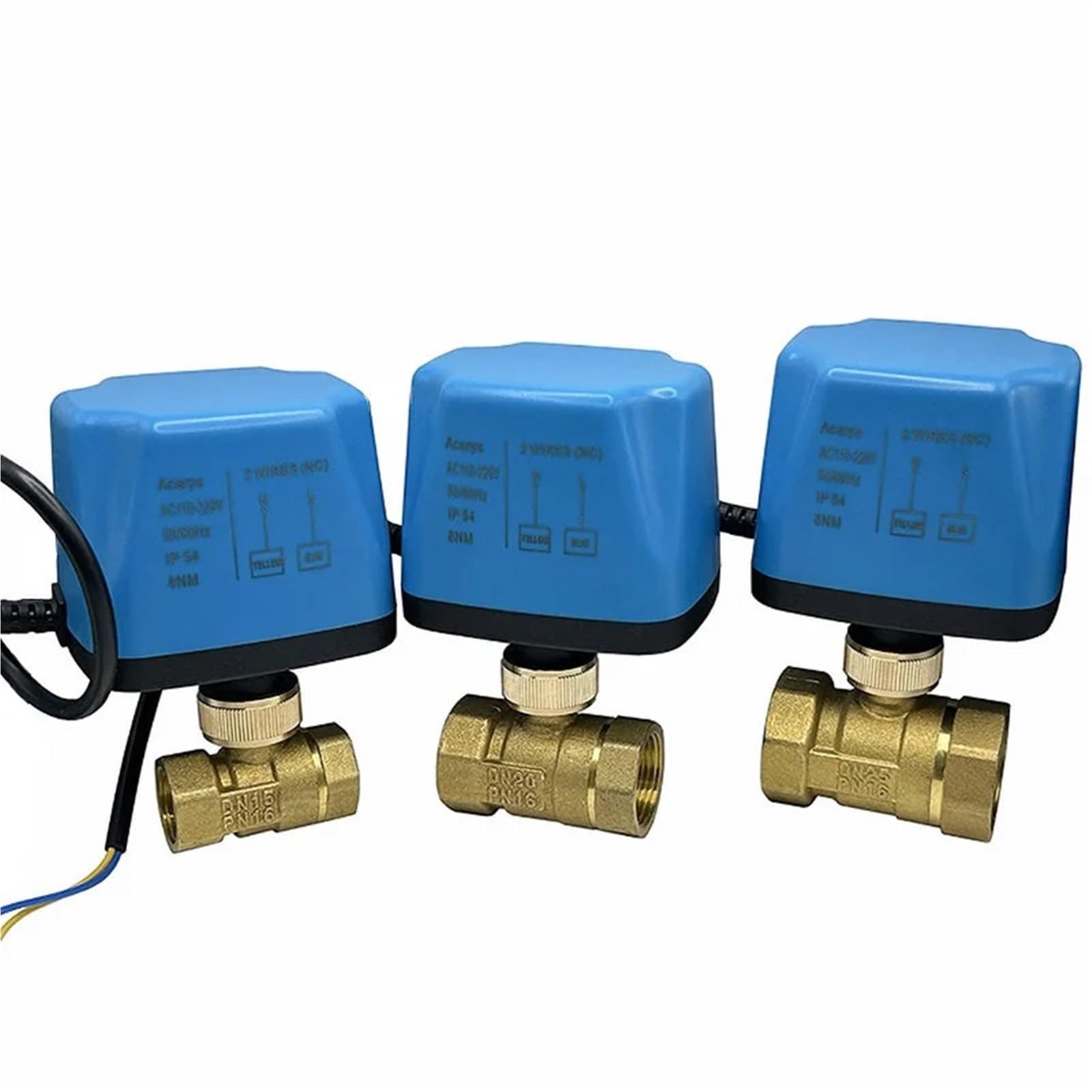 Vanne motorisée 220V en laiton DN20 avec moteur 2 fils pour chauffage et eau