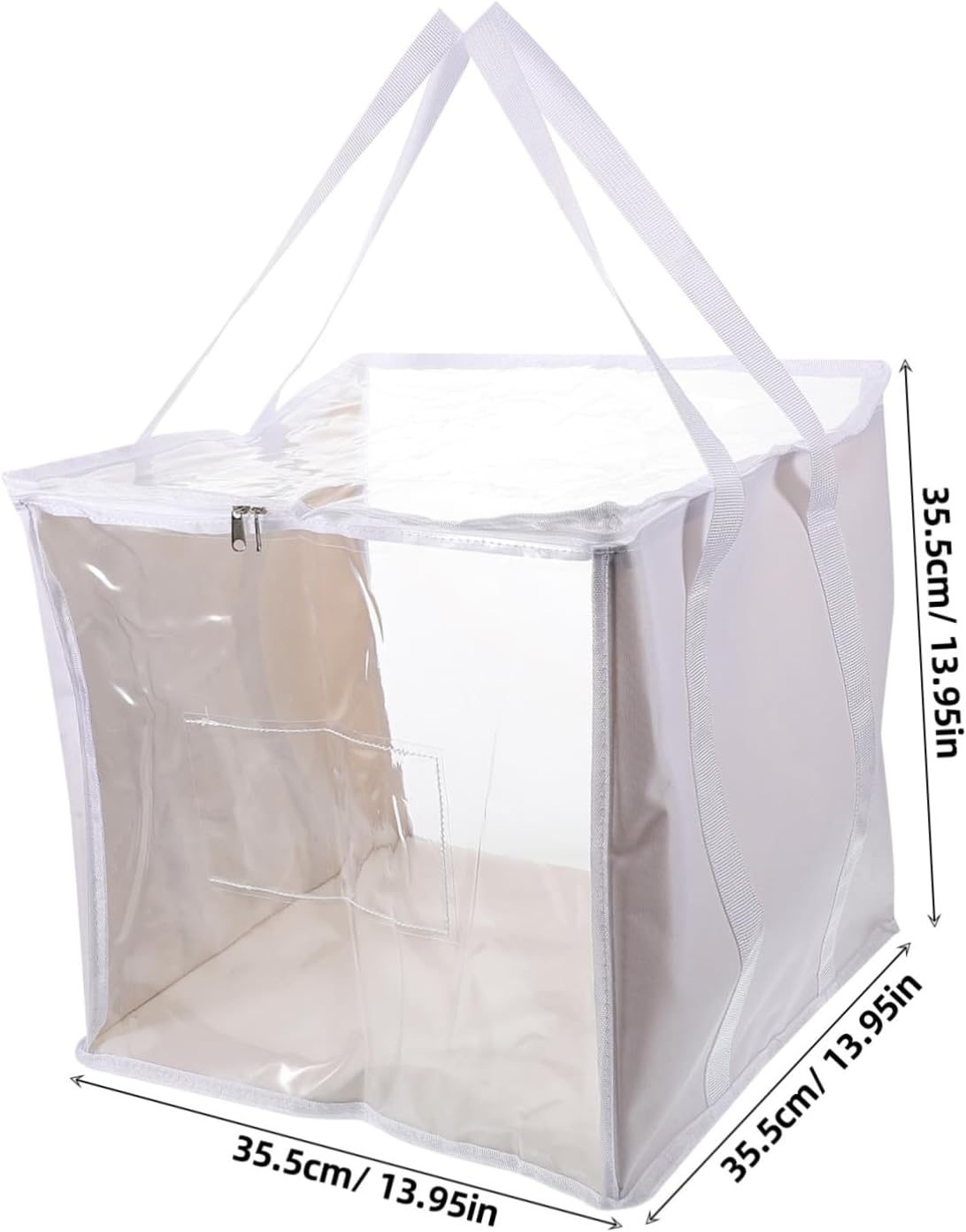 SUPVOX 2Pcs Large PVC Storage Bags with Zipper for Extra Large Organizing for Playroom Bedroom and Living Room Durable Easy to Clean