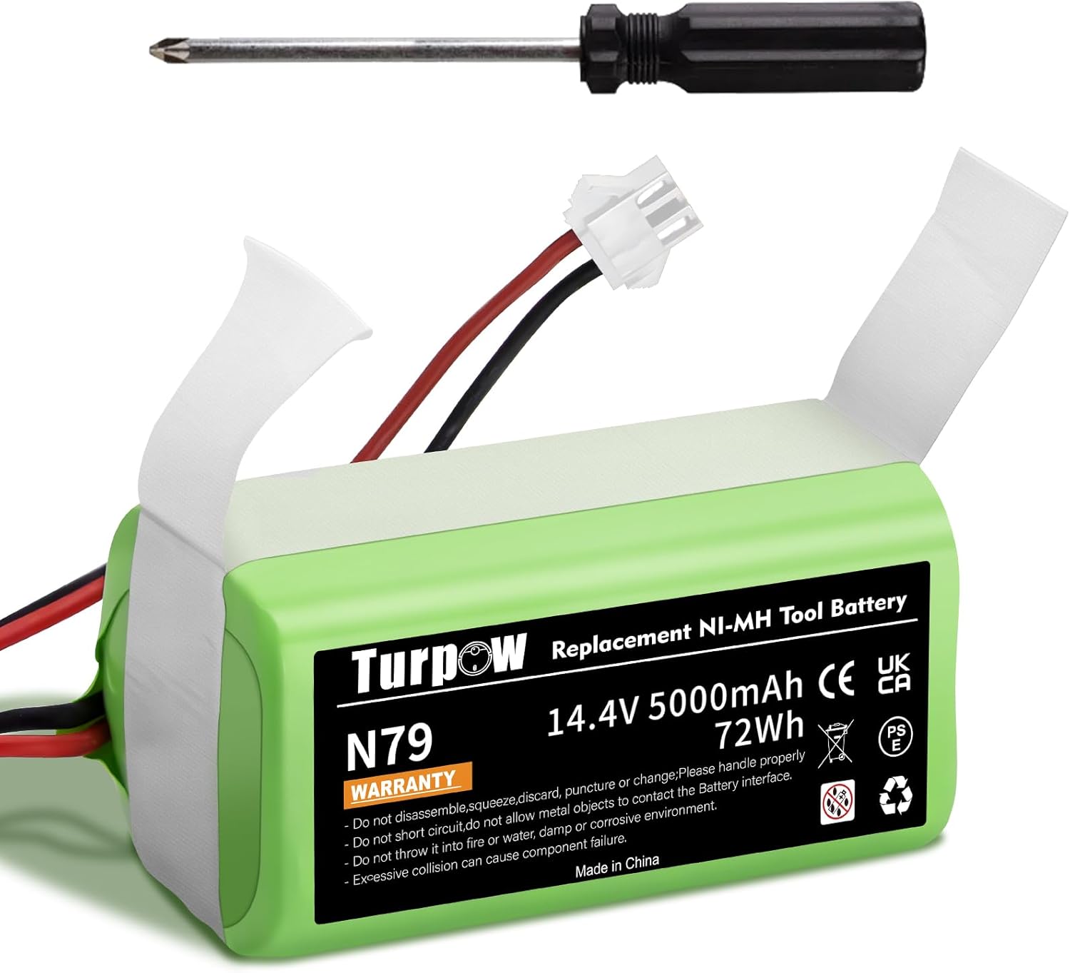 TURPOW New Model 14.4V 5.0Ah Li-ion Replacement Pa04 Battery Compatible with Ecovacs Deebot Vacuum N79 N79S DN622 & Eufy RoboVac 11S, 11S MAX, RoboVac 15C 30C MAX 25C G10 G20 G30
