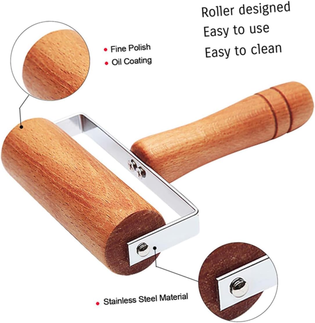 1pc Beech Wood Rolling Pin for Baking Dough Pastry Roller Essential Kitchen Utensil for Homemade Pasta Pizza and Pastries for Home Use image 3