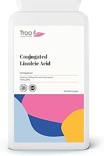 CLA Conjugated Linoleic Acid Supplement Derived from Safflower - 1000mg Per Capsule - 90 Easy Swallow Softgel Capsules - for Men & Women - 80% Active Isomers Capsules - Up to 3 Months Supply