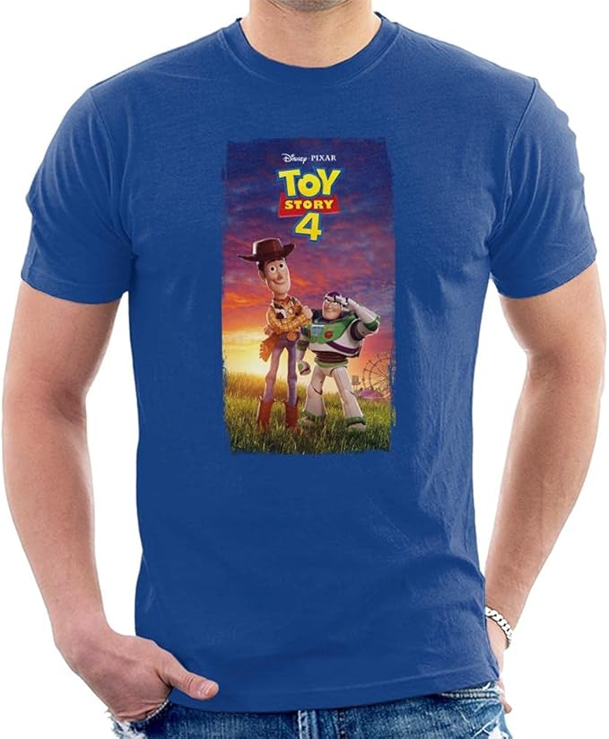 Pixar Toy Story 4 Woody and Buzz Men's T-Shirt : Amazon.co.uk: Clothing