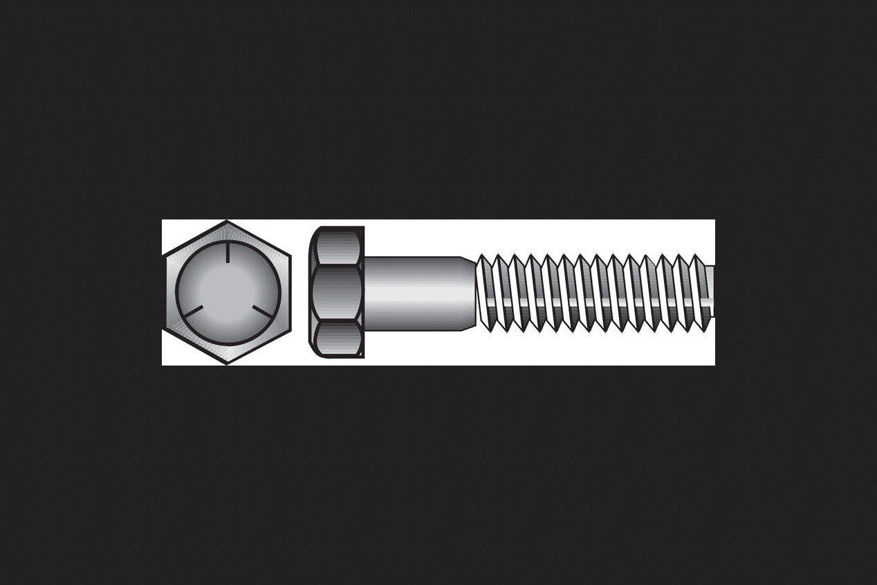 Tornillos de cabeza hexagonal de 5/16 x 6 pulgadas con rosca gruesa Grado 5, paquete de 50