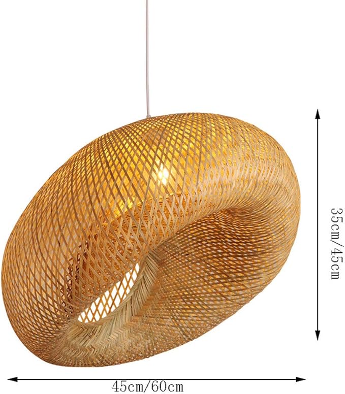 CSSYKV Bamboe Chandelier, Bamboe Zen Tea Room, theetafel, creatieve persoonlijkheid, Lantaarn, bamboe geweven, Chinese stijl Lampekap, bamboe geweven Lamp, Interieur verlichting en decoratie Gereedsch photo 2
