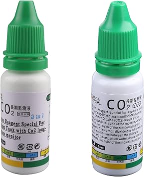 CO2 Monitor, 15ml Aquarium CO2 Solution Fluid Glass Carbon Dioxide Checker - A