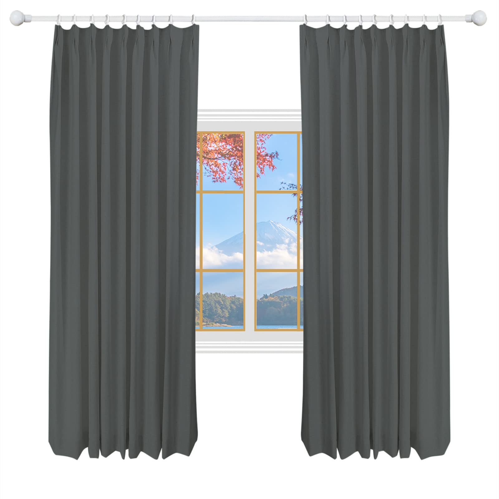 その他 Curtains [CD] Amazon.com: SHINELAND 100 Inch Curtains Long,Blackout Linen