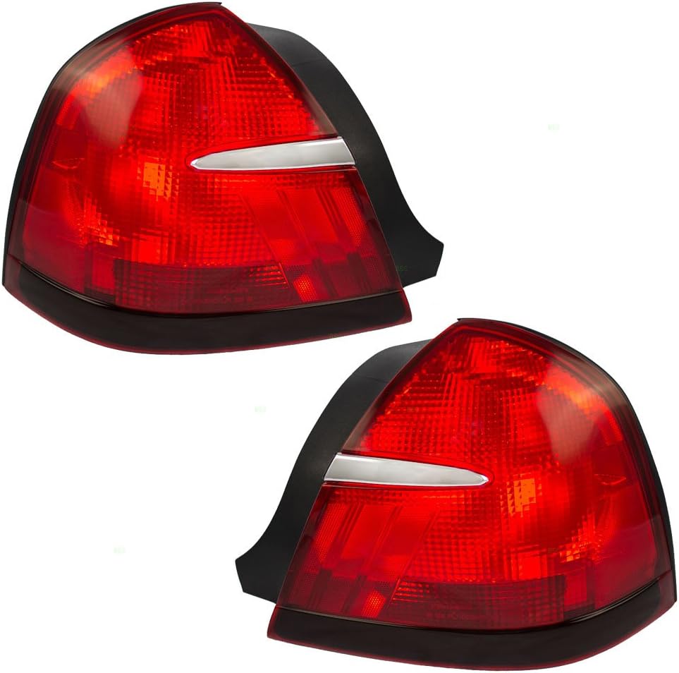 Brock Tail Light for 1998-2002 Grand Marquis Body Mounted XW3Z13405AA Set FO2800155