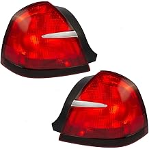 Brock Tail Light for 1998-2002 Grand Marquis Body Mounted XW3Z13405AA Set FO2800155